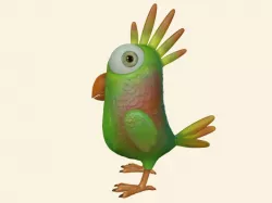 Toon Bird OBJ and Maya format 3D model