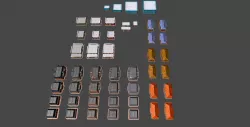 Toon Textured Buildings Pack Low-poly  3D model