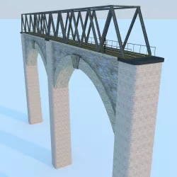 Train Bridge Max 2011 3D model