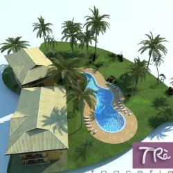 TROPICAL BUNGALOW RESORT 3D model