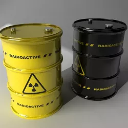 Two barrels with radioactive materials 3D model