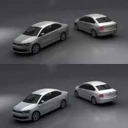 Volkswagen Polo Low-poly  3D model