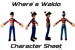 Waldo AAA  Low-poly  3D model