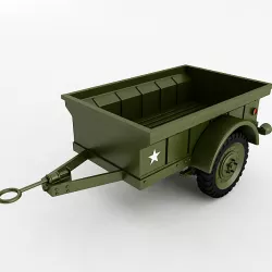 Willys T3 Trailer 3D model