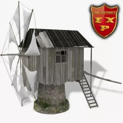 Windmill old 3D model