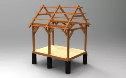Woodshop from salvaged timbers