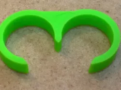 1" Clip Hook Snaps to Medical Walker to hang things.