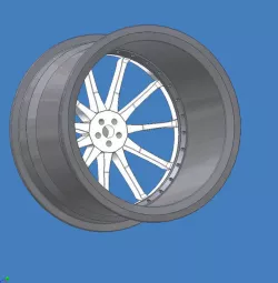11 spoke wheel with 2 piece.