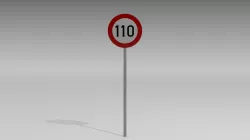 110 Speed limit sign 3D model
