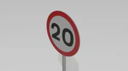20 Speed limit 3D model