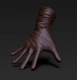 3 gloves Low-poly  3D model