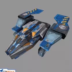 6X LowRes SpaceShips 3D model