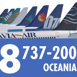 737 200 Collection Eight Oceania Airlines 3D model