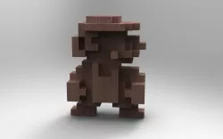 8-bit Mario in 3D