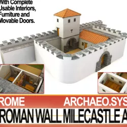 Ancient Roman Mile Castle A 3D model