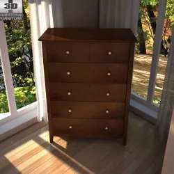 Ashley Nico Chest Low-poly  3D model