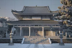 Asian House 3D model