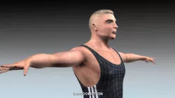 Athletic handicap Low-poly  3D model
