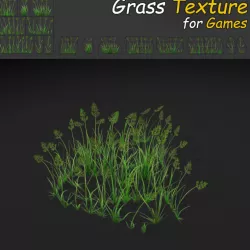 Bent Grass Low-poly  3D model