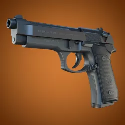 Beretta 92 handgun 3D model