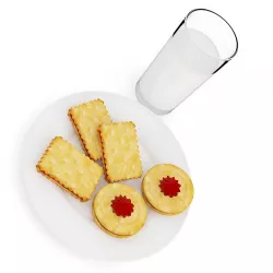 Biscuits with Milk 3D model