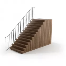 Black Iron Staircase Railing 3D model