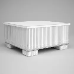 Black Living Room Table 32 3D model