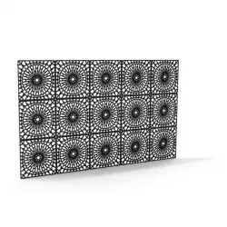 Black Railing With Circles Architecture 3D model
