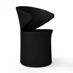 Black Retro Chair With High Back 3D model