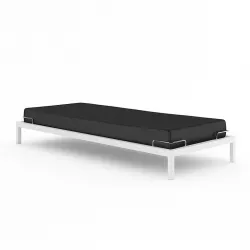 Black Single Bed 3D model