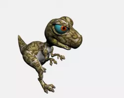 cartoon dinosaur  Low-poly  3D model