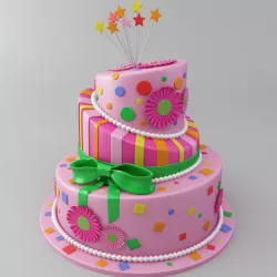 Celebration Cake 3d Model 3D model