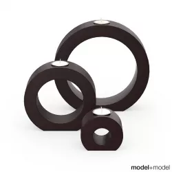 Circle candleholders 3D model