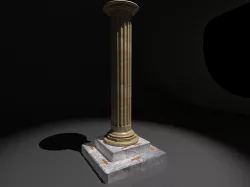 Classic marble column 3D model