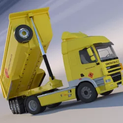 DAF CF85 with tipping Dumper 3D model