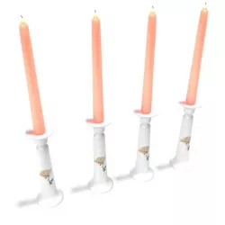 Decorative Candle Sticks With Pink Candles 3D model