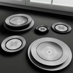 Dinner plates 3D model