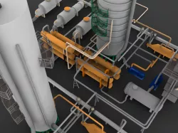Distillation units 3D model