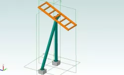 Euro-fighter Style Roller Coaster Track Section