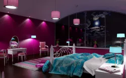 Fancy Pink Bed Room 3D model