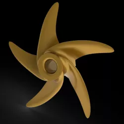 five fins ship propeller