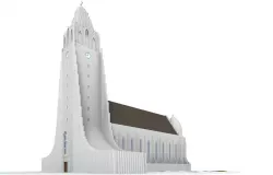 Hallgrimskirkja Reykjavik Iceland 3D model