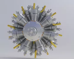Internals of a 14 Cyl. radial engine.