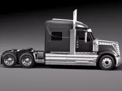 International Lonestar 2014 Tanker Truck 3D model