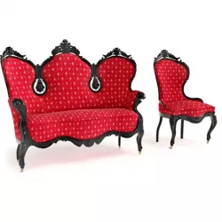 Livingroom Furniture Antique Sofa Set 3D model