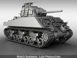 M4A3 Sherman - Pacific theater 3D model