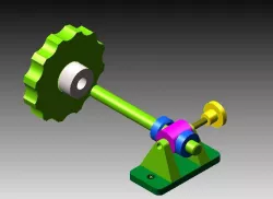 Machine adjusting spindl