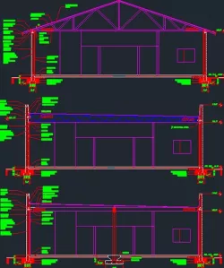 Maintenance Building Section Drawings