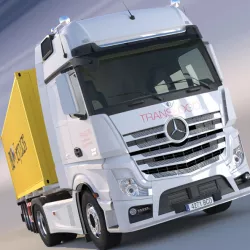 Mercedes Actros MP4 Gigaspace Truck with 40ft Container 3D model