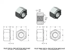Metric Projection Weld Nut